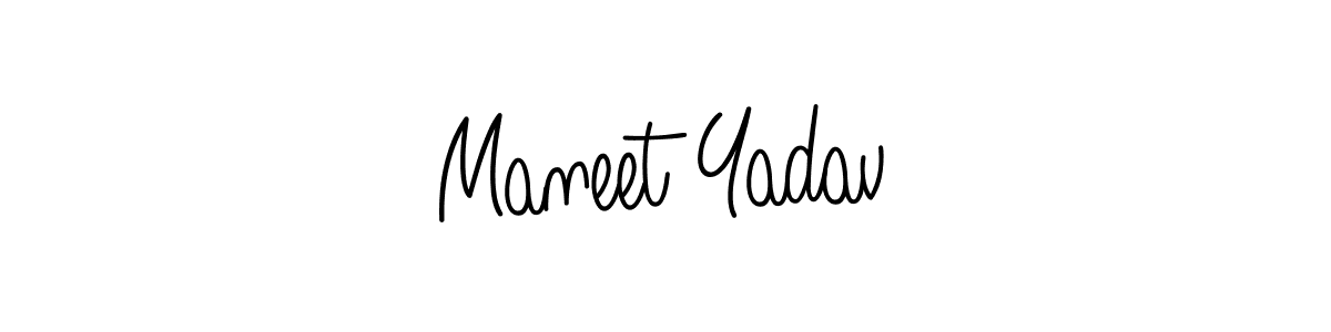 Design your own signature with our free online signature maker. With this signature software, you can create a handwritten (Angelique-Rose-font-FFP) signature for name Maneet Yadav. Maneet Yadav signature style 5 images and pictures png