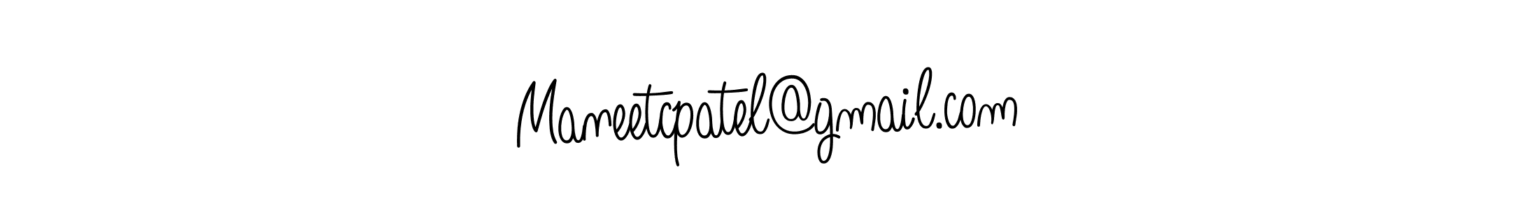 You should practise on your own different ways (Angelique-Rose-font-FFP) to write your name (Maneetcpatel@gmail.com) in signature. don't let someone else do it for you. Maneetcpatel@gmail.com signature style 5 images and pictures png