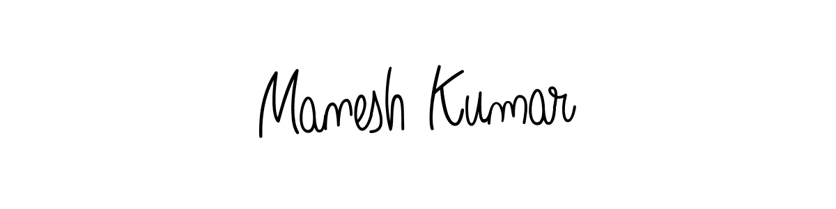 Create a beautiful signature design for name Manesh Kumar. With this signature (Angelique-Rose-font-FFP) fonts, you can make a handwritten signature for free. Manesh Kumar signature style 5 images and pictures png