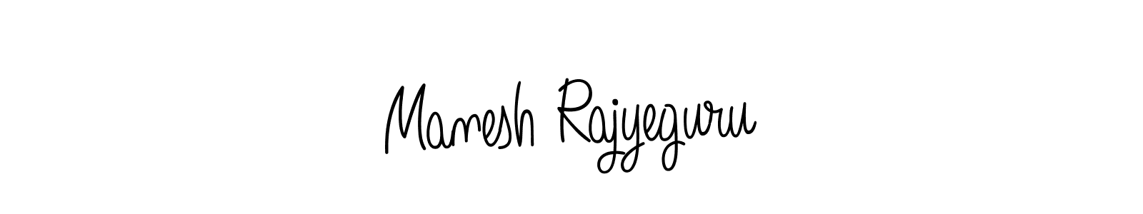 You should practise on your own different ways (Angelique-Rose-font-FFP) to write your name (Manesh Rajyeguru) in signature. don't let someone else do it for you. Manesh Rajyeguru signature style 5 images and pictures png