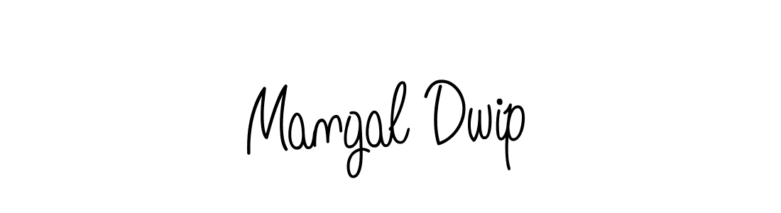 Make a beautiful signature design for name Mangal Dwip. With this signature (Angelique-Rose-font-FFP) style, you can create a handwritten signature for free. Mangal Dwip signature style 5 images and pictures png