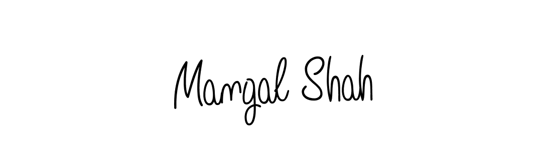 Make a beautiful signature design for name Mangal Shah. With this signature (Angelique-Rose-font-FFP) style, you can create a handwritten signature for free. Mangal Shah signature style 5 images and pictures png