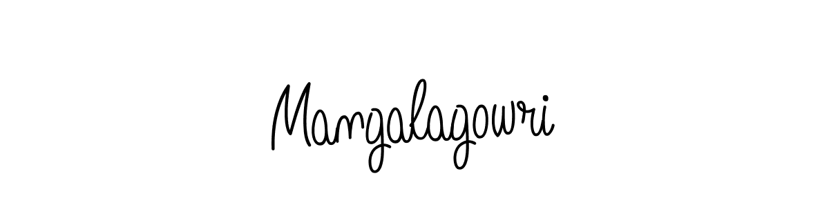 Design your own signature with our free online signature maker. With this signature software, you can create a handwritten (Angelique-Rose-font-FFP) signature for name Mangalagowri. Mangalagowri signature style 5 images and pictures png