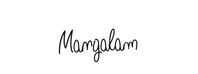 Make a beautiful signature design for name Mangalam. With this signature (Angelique-Rose-font-FFP) style, you can create a handwritten signature for free. Mangalam signature style 5 images and pictures png