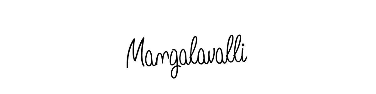 Design your own signature with our free online signature maker. With this signature software, you can create a handwritten (Angelique-Rose-font-FFP) signature for name Mangalavalli. Mangalavalli signature style 5 images and pictures png