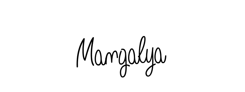 How to make Mangalya name signature. Use Angelique-Rose-font-FFP style for creating short signs online. This is the latest handwritten sign. Mangalya signature style 5 images and pictures png