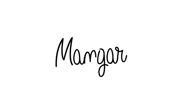 Use a signature maker to create a handwritten signature online. With this signature software, you can design (Angelique-Rose-font-FFP) your own signature for name Mangar. Mangar signature style 5 images and pictures png