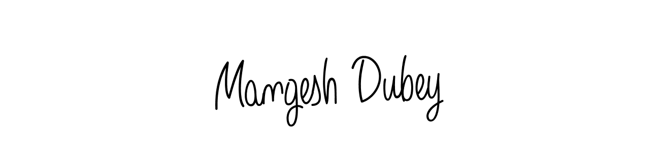 Use a signature maker to create a handwritten signature online. With this signature software, you can design (Angelique-Rose-font-FFP) your own signature for name Mangesh Dubey. Mangesh Dubey signature style 5 images and pictures png
