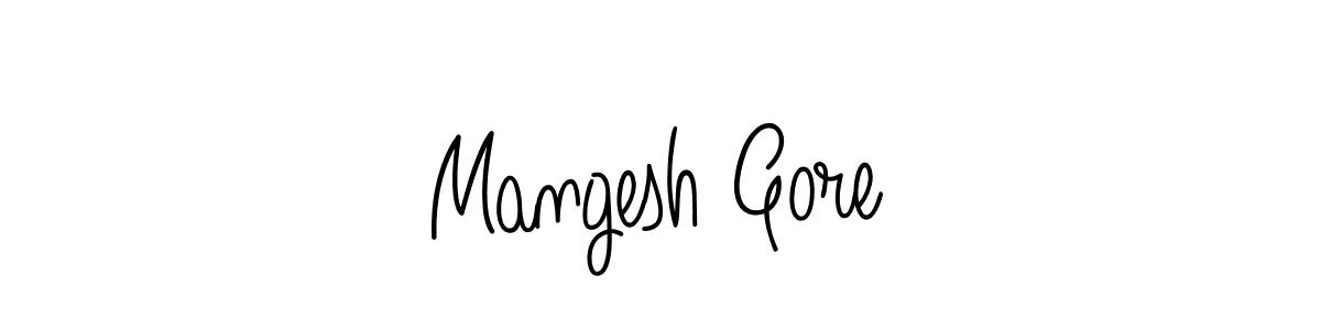 Mangesh Gore stylish signature style. Best Handwritten Sign (Angelique-Rose-font-FFP) for my name. Handwritten Signature Collection Ideas for my name Mangesh Gore. Mangesh Gore signature style 5 images and pictures png