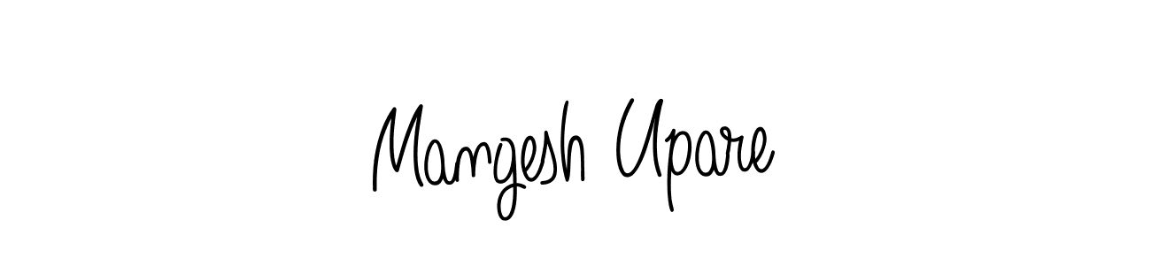 Make a beautiful signature design for name Mangesh Upare. With this signature (Angelique-Rose-font-FFP) style, you can create a handwritten signature for free. Mangesh Upare signature style 5 images and pictures png