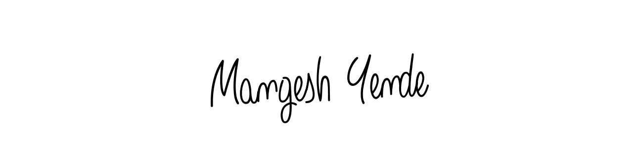 Best and Professional Signature Style for Mangesh Yende. Angelique-Rose-font-FFP Best Signature Style Collection. Mangesh Yende signature style 5 images and pictures png