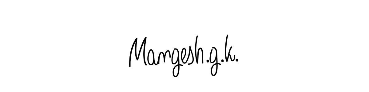 You should practise on your own different ways (Angelique-Rose-font-FFP) to write your name (Mangesh.g.k.) in signature. don't let someone else do it for you. Mangesh.g.k. signature style 5 images and pictures png