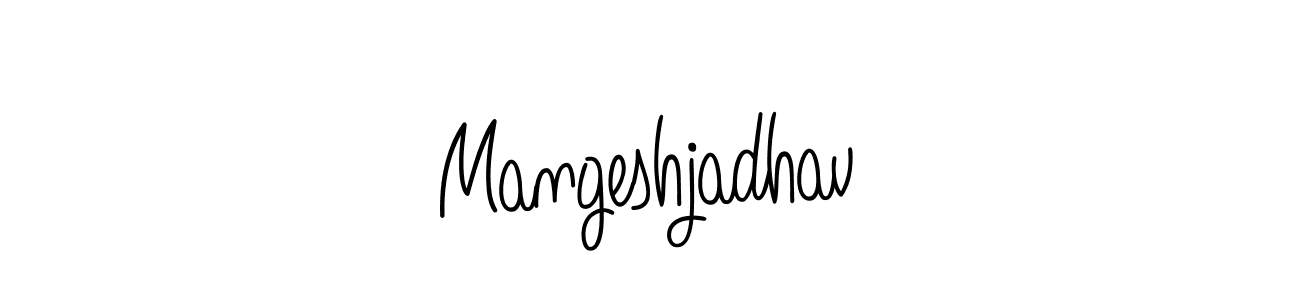 Make a beautiful signature design for name Mangeshjadhav. With this signature (Angelique-Rose-font-FFP) style, you can create a handwritten signature for free. Mangeshjadhav signature style 5 images and pictures png