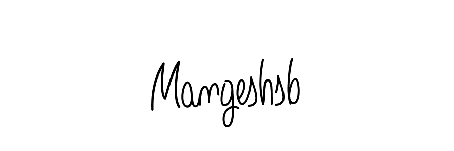 Make a beautiful signature design for name Mangeshsb. With this signature (Angelique-Rose-font-FFP) style, you can create a handwritten signature for free. Mangeshsb signature style 5 images and pictures png