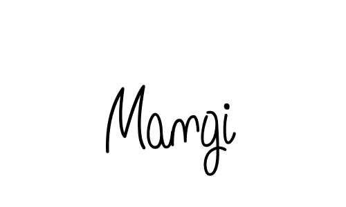 You should practise on your own different ways (Angelique-Rose-font-FFP) to write your name (Mangi) in signature. don't let someone else do it for you. Mangi signature style 5 images and pictures png