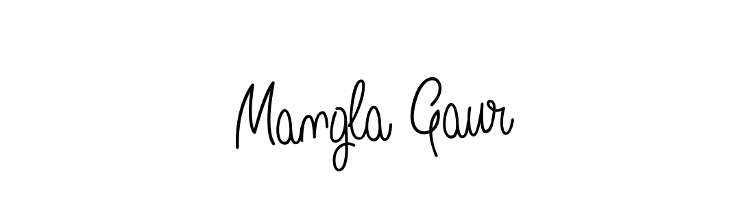 Mangla Gaur stylish signature style. Best Handwritten Sign (Angelique-Rose-font-FFP) for my name. Handwritten Signature Collection Ideas for my name Mangla Gaur. Mangla Gaur signature style 5 images and pictures png