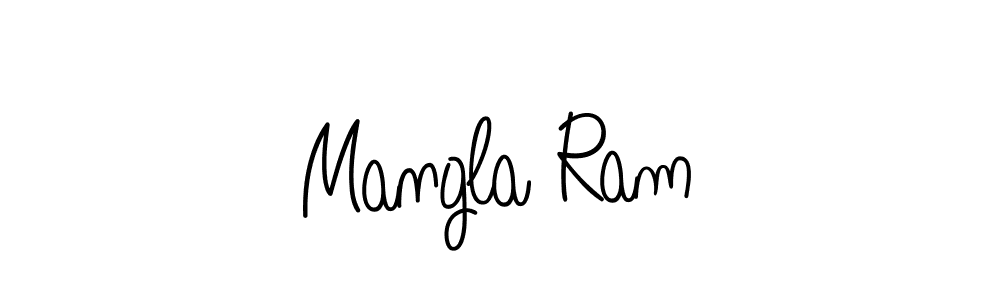 You should practise on your own different ways (Angelique-Rose-font-FFP) to write your name (Mangla Ram) in signature. don't let someone else do it for you. Mangla Ram signature style 5 images and pictures png