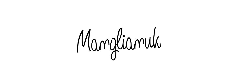 Create a beautiful signature design for name Manglianuk. With this signature (Angelique-Rose-font-FFP) fonts, you can make a handwritten signature for free. Manglianuk signature style 5 images and pictures png
