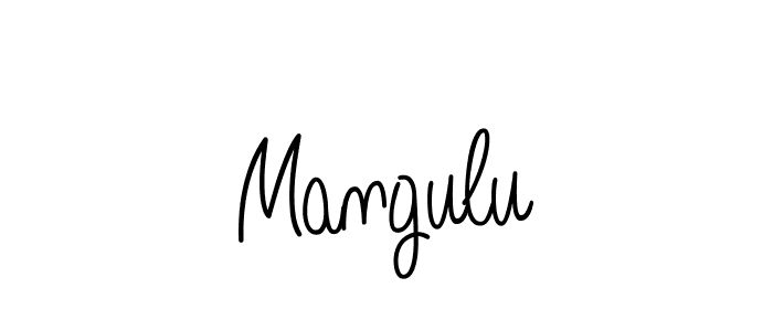 Use a signature maker to create a handwritten signature online. With this signature software, you can design (Angelique-Rose-font-FFP) your own signature for name Mangulu. Mangulu signature style 5 images and pictures png