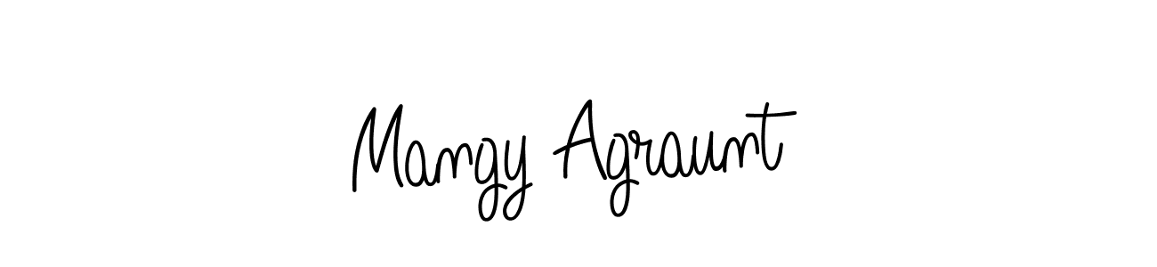 How to Draw Mangy Agraunt signature style? Angelique-Rose-font-FFP is a latest design signature styles for name Mangy Agraunt. Mangy Agraunt signature style 5 images and pictures png