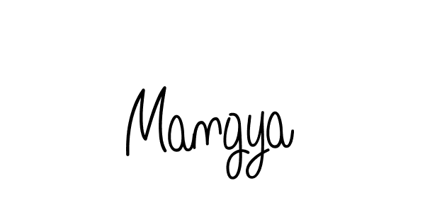 Mangya stylish signature style. Best Handwritten Sign (Angelique-Rose-font-FFP) for my name. Handwritten Signature Collection Ideas for my name Mangya. Mangya signature style 5 images and pictures png