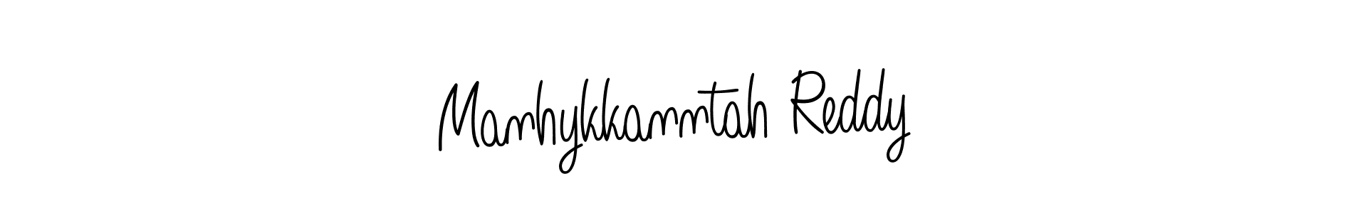 Use a signature maker to create a handwritten signature online. With this signature software, you can design (Angelique-Rose-font-FFP) your own signature for name Manhykkanntah Reddy. Manhykkanntah Reddy signature style 5 images and pictures png