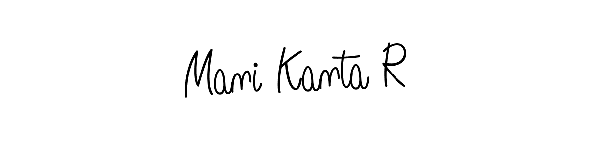 You should practise on your own different ways (Angelique-Rose-font-FFP) to write your name (Mani Kanta R) in signature. don't let someone else do it for you. Mani Kanta R signature style 5 images and pictures png