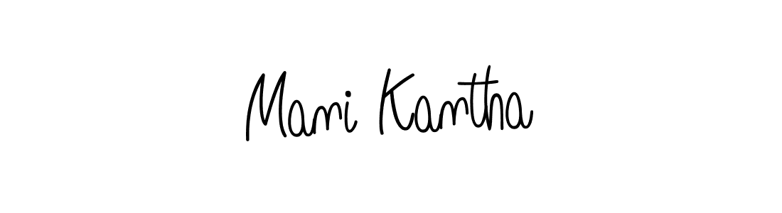 Make a beautiful signature design for name Mani Kantha. With this signature (Angelique-Rose-font-FFP) style, you can create a handwritten signature for free. Mani Kantha signature style 5 images and pictures png