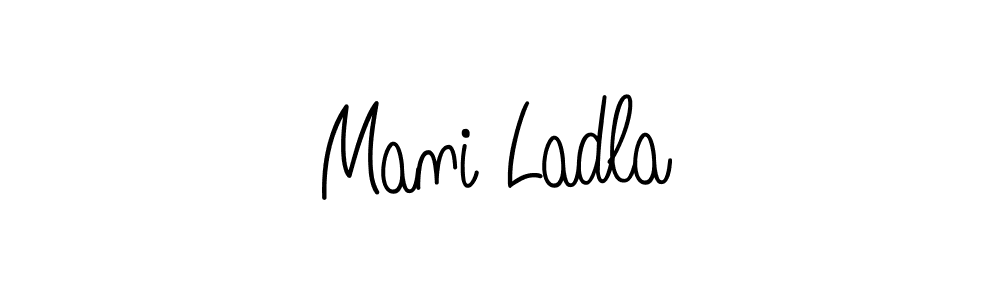 Mani Ladla stylish signature style. Best Handwritten Sign (Angelique-Rose-font-FFP) for my name. Handwritten Signature Collection Ideas for my name Mani Ladla. Mani Ladla signature style 5 images and pictures png