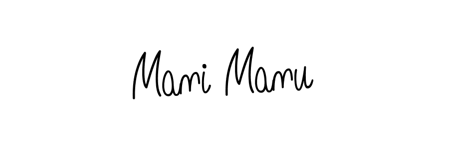 Use a signature maker to create a handwritten signature online. With this signature software, you can design (Angelique-Rose-font-FFP) your own signature for name Mani Manu. Mani Manu signature style 5 images and pictures png