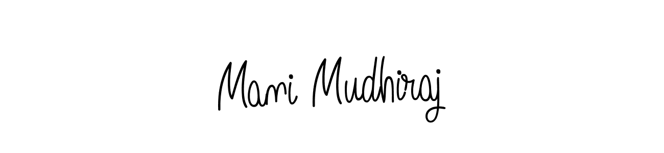 How to make Mani Mudhiraj name signature. Use Angelique-Rose-font-FFP style for creating short signs online. This is the latest handwritten sign. Mani Mudhiraj signature style 5 images and pictures png