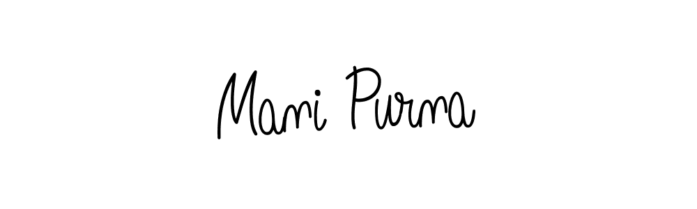 Mani Purna stylish signature style. Best Handwritten Sign (Angelique-Rose-font-FFP) for my name. Handwritten Signature Collection Ideas for my name Mani Purna. Mani Purna signature style 5 images and pictures png