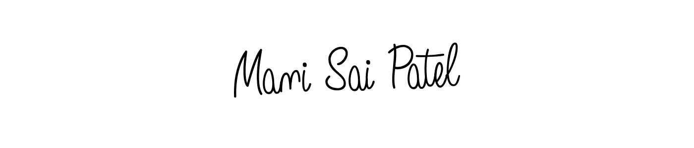 Check out images of Autograph of Mani Sai Patel name. Actor Mani Sai Patel Signature Style. Angelique-Rose-font-FFP is a professional sign style online. Mani Sai Patel signature style 5 images and pictures png
