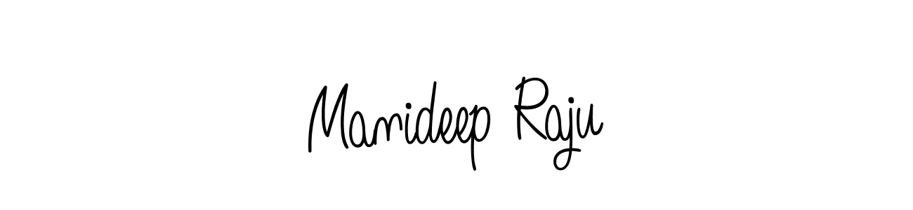 Make a beautiful signature design for name Manideep Raju. With this signature (Angelique-Rose-font-FFP) style, you can create a handwritten signature for free. Manideep Raju signature style 5 images and pictures png