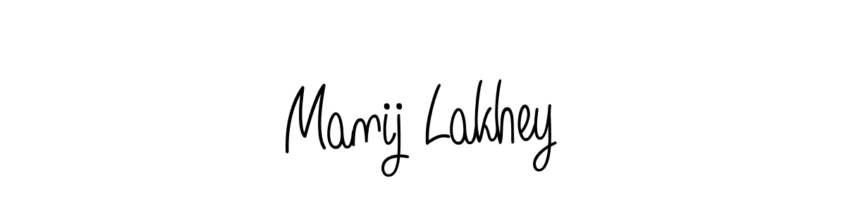 How to make Manij Lakhey signature? Angelique-Rose-font-FFP is a professional autograph style. Create handwritten signature for Manij Lakhey name. Manij Lakhey signature style 5 images and pictures png