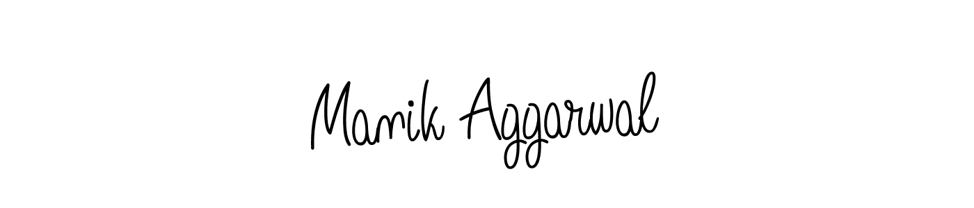 How to make Manik Aggarwal name signature. Use Angelique-Rose-font-FFP style for creating short signs online. This is the latest handwritten sign. Manik Aggarwal signature style 5 images and pictures png