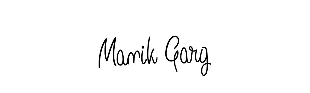 Create a beautiful signature design for name Manik Garg. With this signature (Angelique-Rose-font-FFP) fonts, you can make a handwritten signature for free. Manik Garg signature style 5 images and pictures png