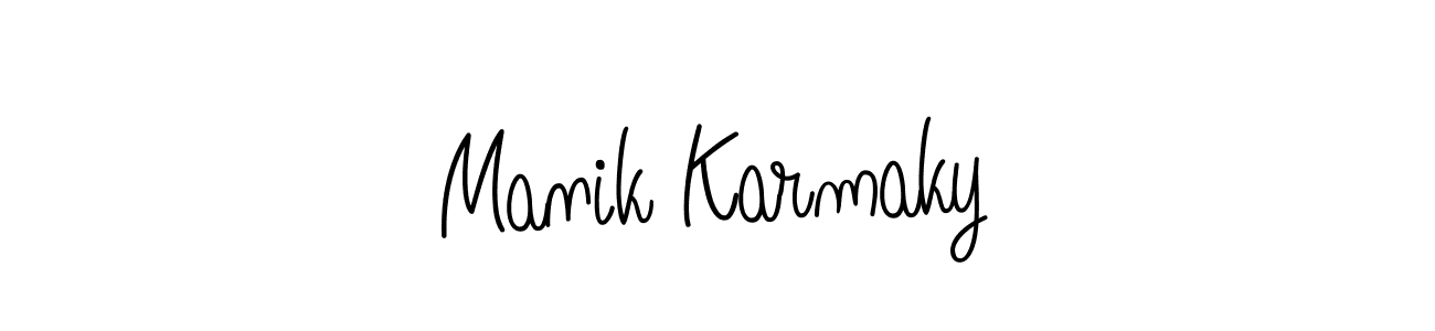 How to make Manik Karmaky signature? Angelique-Rose-font-FFP is a professional autograph style. Create handwritten signature for Manik Karmaky name. Manik Karmaky signature style 5 images and pictures png