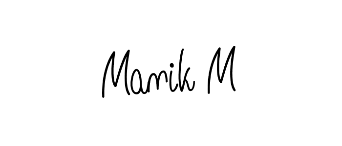 Also You can easily find your signature by using the search form. We will create Manik M name handwritten signature images for you free of cost using Angelique-Rose-font-FFP sign style. Manik M signature style 5 images and pictures png