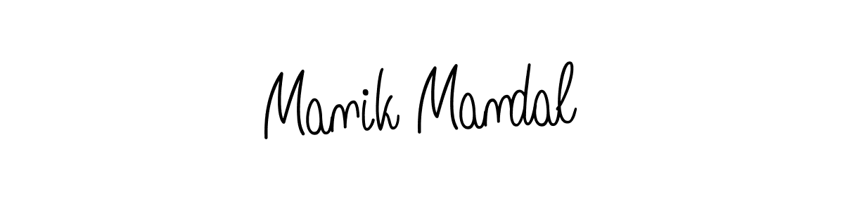 Manik Mandal stylish signature style. Best Handwritten Sign (Angelique-Rose-font-FFP) for my name. Handwritten Signature Collection Ideas for my name Manik Mandal. Manik Mandal signature style 5 images and pictures png