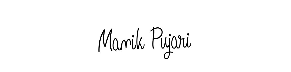 It looks lik you need a new signature style for name Manik Pujari. Design unique handwritten (Angelique-Rose-font-FFP) signature with our free signature maker in just a few clicks. Manik Pujari signature style 5 images and pictures png
