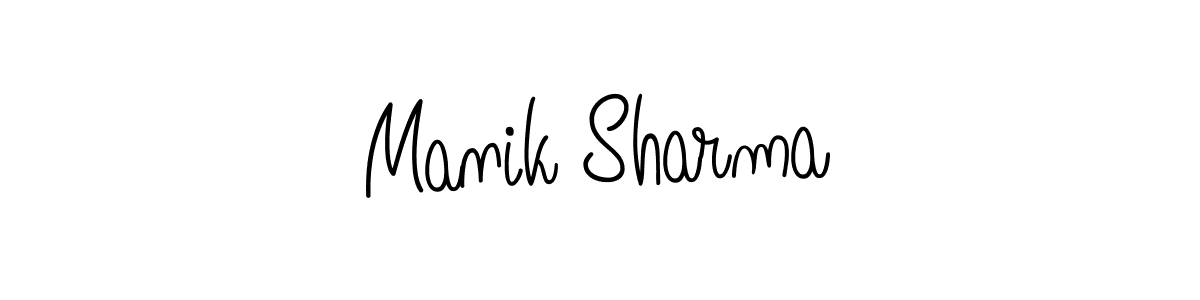 Design your own signature with our free online signature maker. With this signature software, you can create a handwritten (Angelique-Rose-font-FFP) signature for name Manik Sharma. Manik Sharma signature style 5 images and pictures png