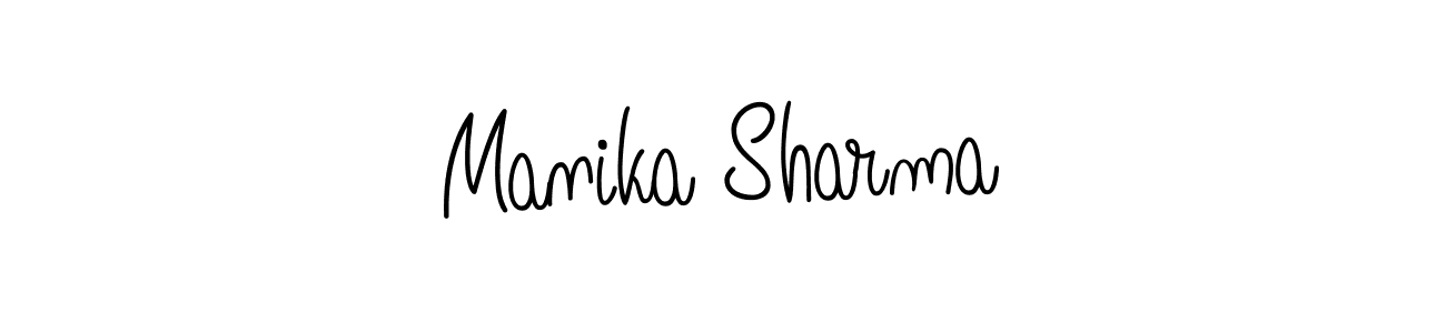 How to make Manika Sharma name signature. Use Angelique-Rose-font-FFP style for creating short signs online. This is the latest handwritten sign. Manika Sharma signature style 5 images and pictures png