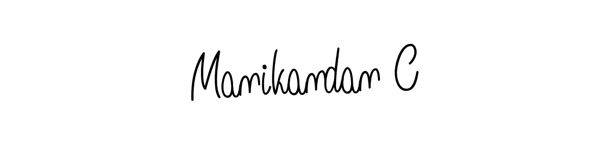 Design your own signature with our free online signature maker. With this signature software, you can create a handwritten (Angelique-Rose-font-FFP) signature for name Manikandan C. Manikandan C signature style 5 images and pictures png