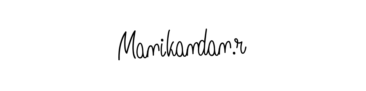 Use a signature maker to create a handwritten signature online. With this signature software, you can design (Angelique-Rose-font-FFP) your own signature for name Manikandan.r. Manikandan.r signature style 5 images and pictures png