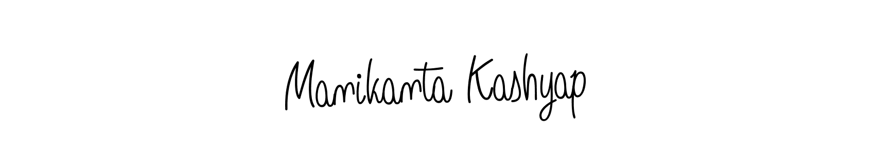 Use a signature maker to create a handwritten signature online. With this signature software, you can design (Angelique-Rose-font-FFP) your own signature for name Manikanta Kashyap. Manikanta Kashyap signature style 5 images and pictures png