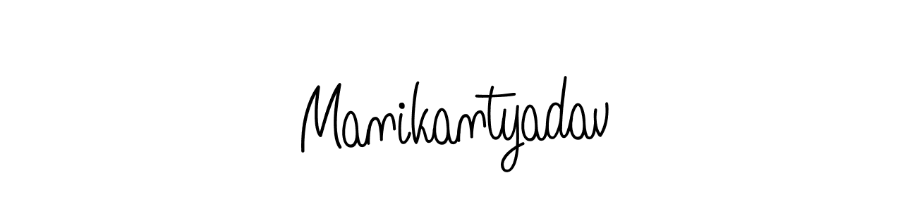 How to make Manikantyadav name signature. Use Angelique-Rose-font-FFP style for creating short signs online. This is the latest handwritten sign. Manikantyadav signature style 5 images and pictures png