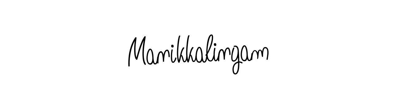 Design your own signature with our free online signature maker. With this signature software, you can create a handwritten (Angelique-Rose-font-FFP) signature for name Manikkalingam. Manikkalingam signature style 5 images and pictures png