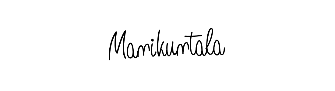 Use a signature maker to create a handwritten signature online. With this signature software, you can design (Angelique-Rose-font-FFP) your own signature for name Manikuntala. Manikuntala signature style 5 images and pictures png