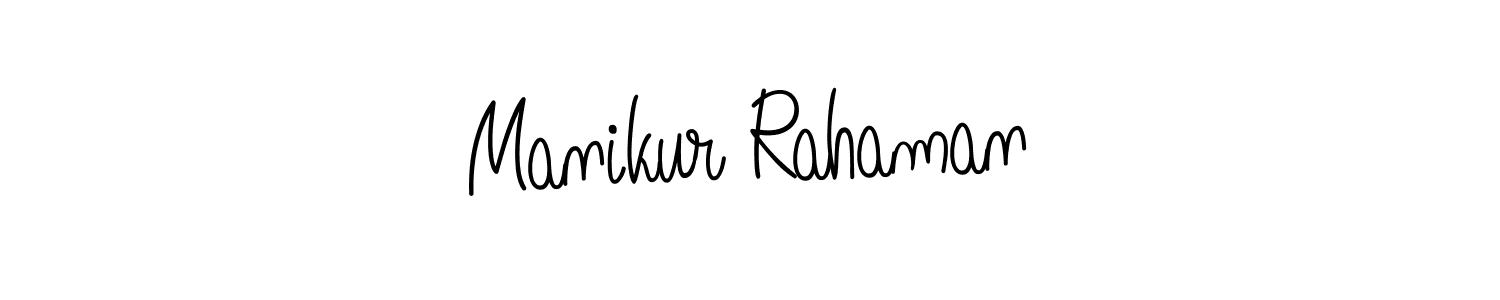 Manikur Rahaman stylish signature style. Best Handwritten Sign (Angelique-Rose-font-FFP) for my name. Handwritten Signature Collection Ideas for my name Manikur Rahaman. Manikur Rahaman signature style 5 images and pictures png